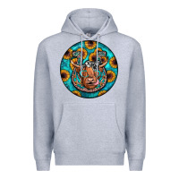 Heather Grey horseshoe circle Premium Hoodie - JahusDesignShop