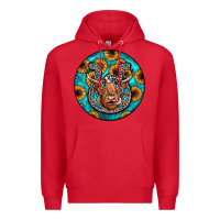 Red horseshoe circle Premium Hoodie - JahusDesignShop
