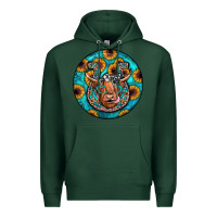 Sports Green horseshoe circle Premium Hoodie - JahusDesignShop