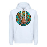 White horseshoe circle Premium Hoodie - JahusDesignShop