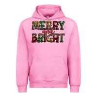 Fuchsia Pink merry and bright Urban Hoodie - AdoDesignShop