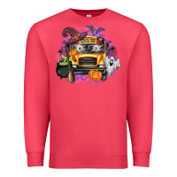Cardinal Halloween School Bus Premium Sweatshirt - texasbilliewilder