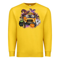 Lemon Halloween School Bus Premium Sweatshirt - texasbilliewilder