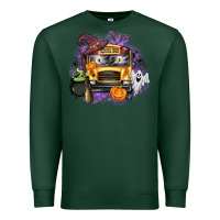 Halloween School Bus Premium Sweatshirt | Teevron