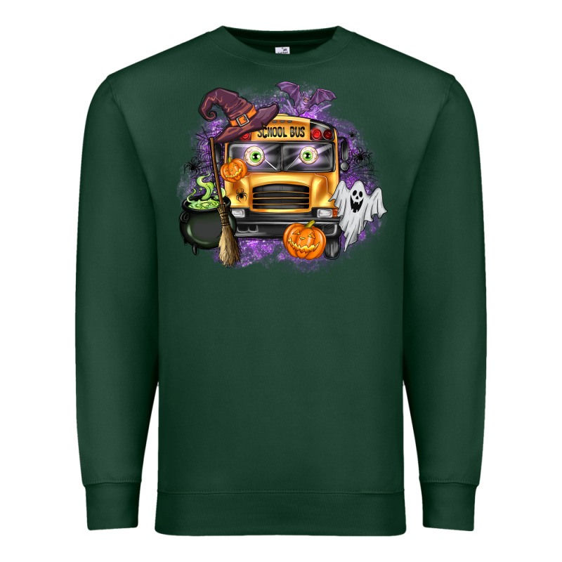 Halloween School Bus Premium Sweatshirt by texasbilliewilder | Teevron