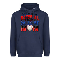 Navy my favorite baseball player calls me mom Heavyweight Hoodie - Zillion Design Studio