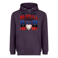 Plum my favorite baseball player calls me mom Heavyweight Hoodie - Zillion Design Studio