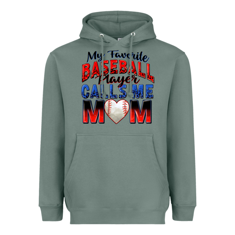 My Favorite Baseball Player Calls Me Mom Heavyweight Hoodie by Zillion Design Studio | Teevron