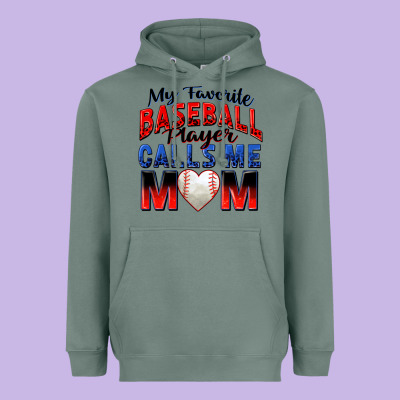 Heavyweight Hoodie my favorite baseball player calls me mom