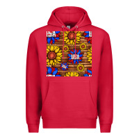 Cardinal usa sunflower seamless pattern Premium Hoodie - BundleAndBundleShop