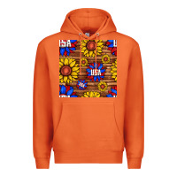 Carrot usa sunflower seamless pattern Premium Hoodie - BundleAndBundleShop