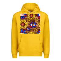 Lemon usa sunflower seamless pattern Premium Hoodie - BundleAndBundleShop