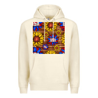 Sandshell usa sunflower seamless pattern Premium Hoodie - BundleAndBundleShop