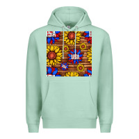 Usa Sunflower Seamless Pattern Premium Hoodie | Teevron
