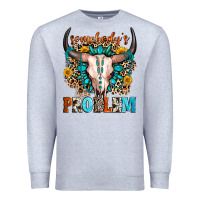 Heather Grey somebody's problem Premium Sweatshirt - Zillion Design Studio