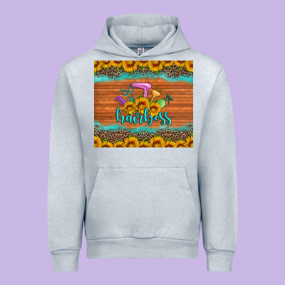 Hairboss 200z Skinny Sunflowers Leopard Hairdresser Urban Hoodie Designed By Artiststas