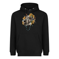 Black Boho wolf skull Heavyweight Hoodie - RanaPortraitStore