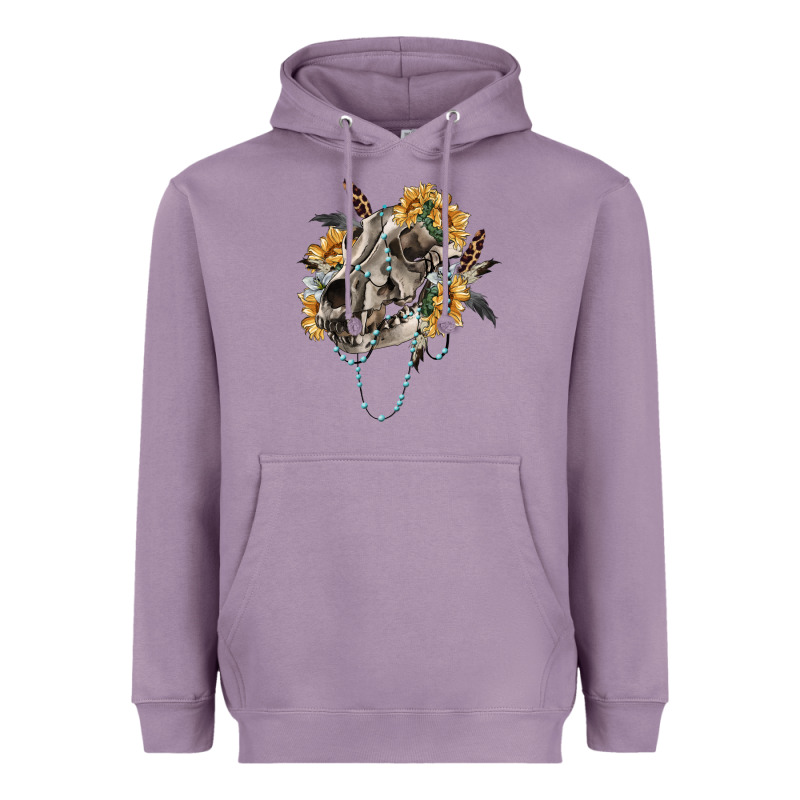 Boho Wolf Skull Heavyweight Hoodie by RanaPortraitStore | Teevron