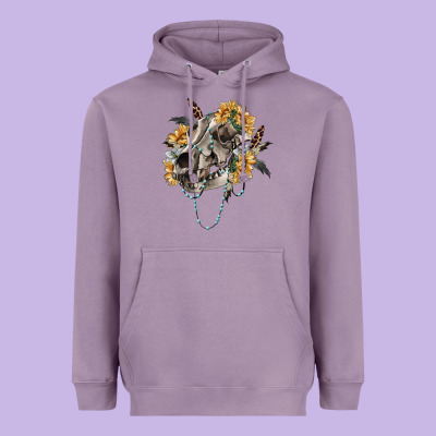 Heavyweight Hoodie Boho wolf skull