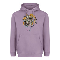 Lavender Boho wolf skull Heavyweight Hoodie - RanaPortraitStore