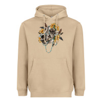 Mushroom Boho wolf skull Heavyweight Hoodie - RanaPortraitStore