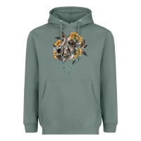 Sage Boho wolf skull Heavyweight Hoodie - RanaPortraitStore