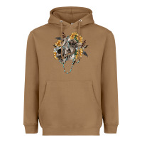 Toasted Coconut Boho wolf skull Heavyweight Hoodie - RanaPortraitStore
