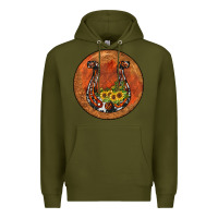 Army Green horseshoe circle Premium Hoodie - JahusDesignShop