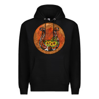 Black horseshoe circle Premium Hoodie - JahusDesignShop