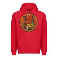 Red horseshoe circle Premium Hoodie - JahusDesignShop