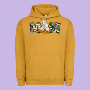Goat Mom Serape Leopard Cowhide Goat Family Urban Hoodie Designed By Artiststas