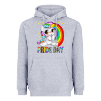 Heather Grey pride day Heavyweight Hoodie - texasbilliewilder