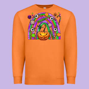 Halloween Rainbow Premium Sweatshirt Designed By Texasbilliewilder