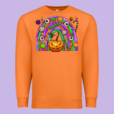 Halloween Rainbow Premium Sweatshirt Designed By Texasbilliewilder