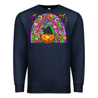 Navy Halloween Rainbow Premium Sweatshirt - texasbilliewilder