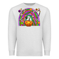 Oatmeal Heather Halloween Rainbow Premium Sweatshirt - texasbilliewilder