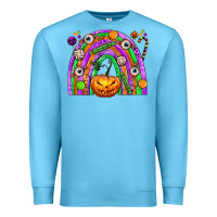Ocean Blue Halloween Rainbow Premium Sweatshirt - texasbilliewilder