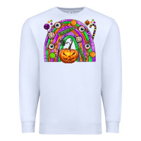 White Halloween Rainbow Premium Sweatshirt - texasbilliewilder