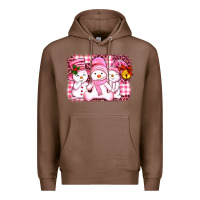 Chestnut chillin pink   with my snowmies  ado Premium Hoodie - AdoDesignShop
