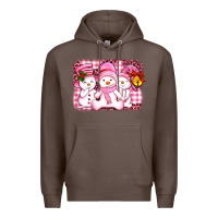 Coffee chillin pink   with my snowmies  ado Premium Hoodie - AdoDesignShop