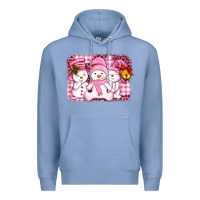 Colony Blue chillin pink   with my snowmies  ado Premium Hoodie - AdoDesignShop