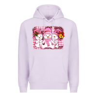 Lilac chillin pink   with my snowmies  ado Premium Hoodie - AdoDesignShop