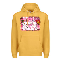 Mustard chillin pink   with my snowmies  ado Premium Hoodie - AdoDesignShop