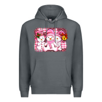 Rock chillin pink   with my snowmies  ado Premium Hoodie - AdoDesignShop