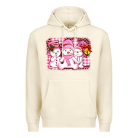 Sandshell chillin pink   with my snowmies  ado Premium Hoodie - AdoDesignShop