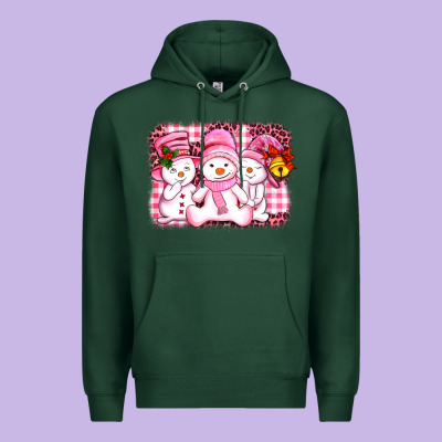 Chillin Pink   With My Snowmies  Ado Premium Hoodie Designed By Adodesignshop