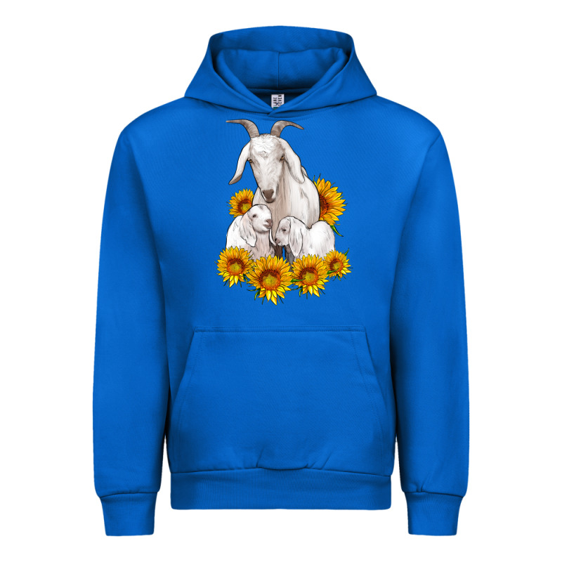 Goat Family With Sunflowers Urban Hoodie by Artiststas | Teevron