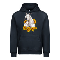 Navy goat family with sunflowers Urban Hoodie - Artiststas