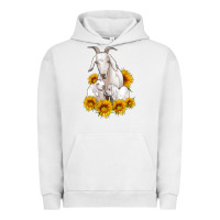 Pigment Lunar Rock goat family with sunflowers Urban Hoodie - Artiststas
