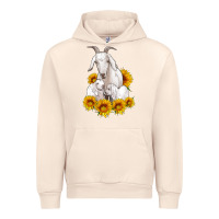 Sandshell goat family with sunflowers Urban Hoodie - Artiststas